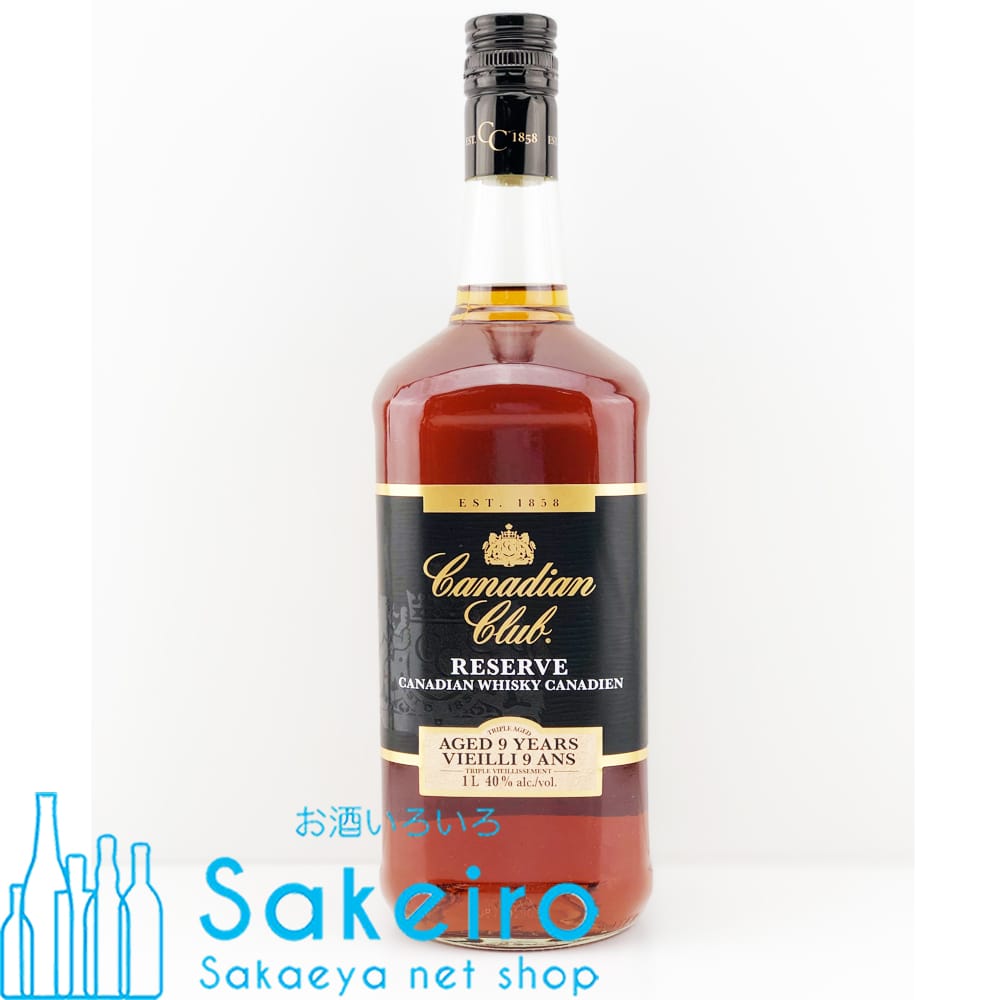 カナディアンクラブ リザーブ 9年 40％ 1000ml - お酒いろいろ Sakeiro -Sakaeya net shop-