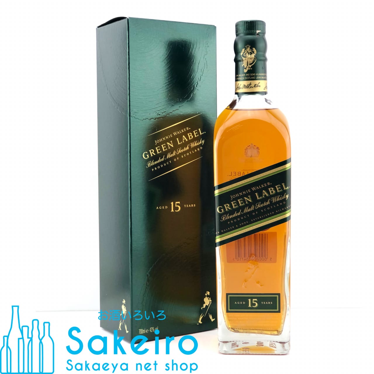 ジョニーウォーカー グリーンラベル 15年 43％ 700ml - お酒いろいろ Sakeiro -Sakaeya net shop-