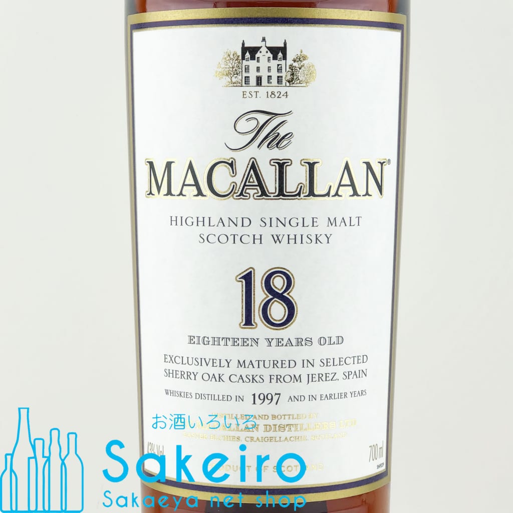 マッカラン シェリーオーク 18年 1997 43％ 700ml - お酒いろいろ Sakeiro -Sakaeya net shop-