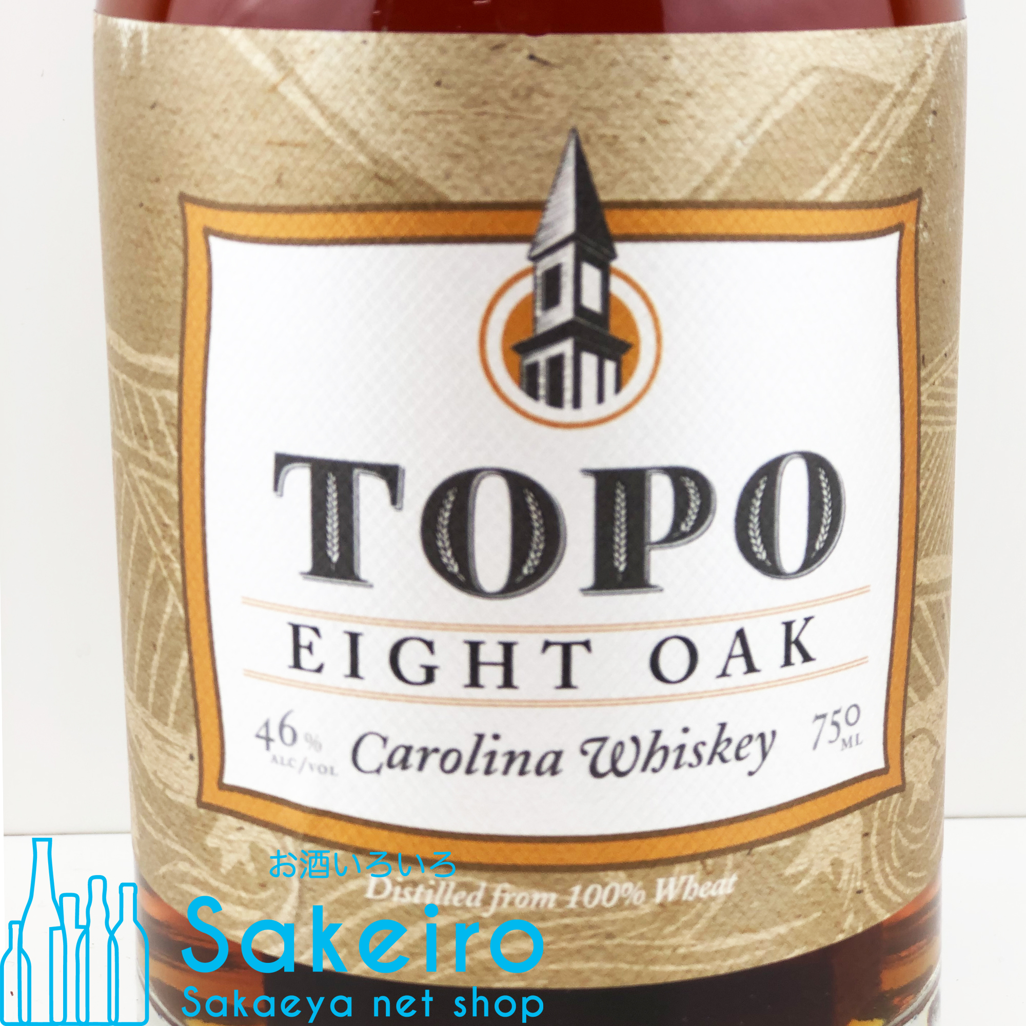 トポ エイト・オーク オーガニック カロライナ・ウイスキー 46％ 750ml 